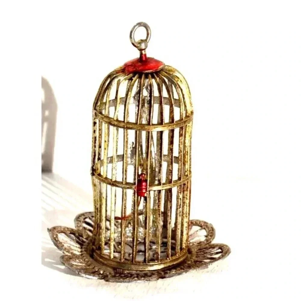 Antique Victorian Dollhouse ORMOLU ERHARD & SOHNE Hanging Bird Cage Germany